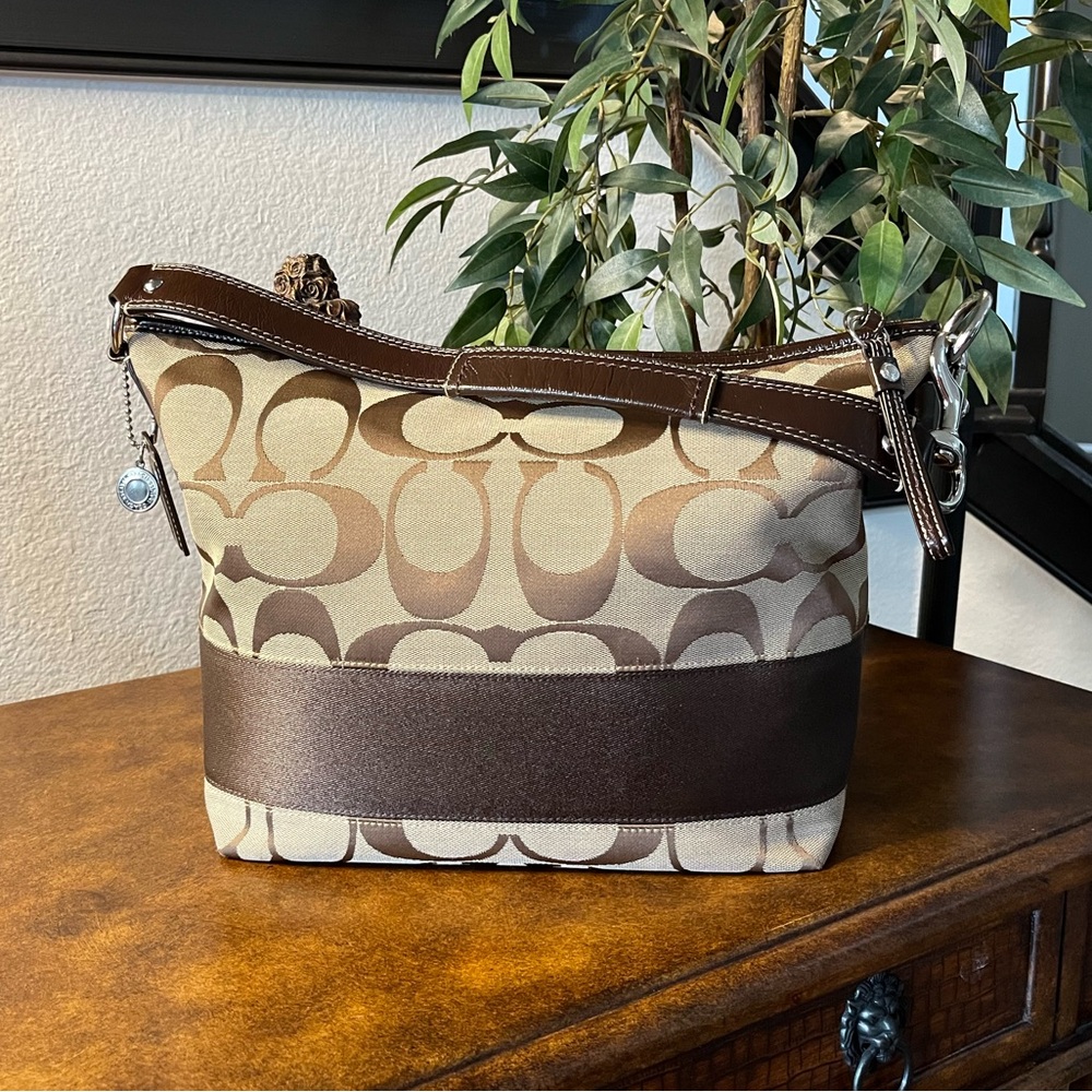 COACH Signature Canvas Shoulder Bag, No. F13581